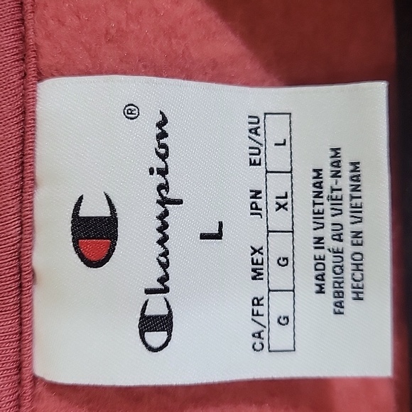 Champion Powerblend Crewneck Sweatshirt Pink Pullover Athletic Women's L - Picture 2 of 8